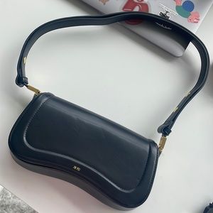 Jw pei black and gold shoulder bag